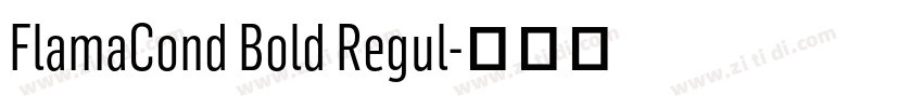 FlamaCond Bold Regul字体转换